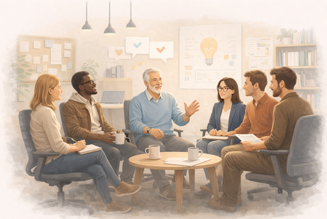 Association en reunion de travail